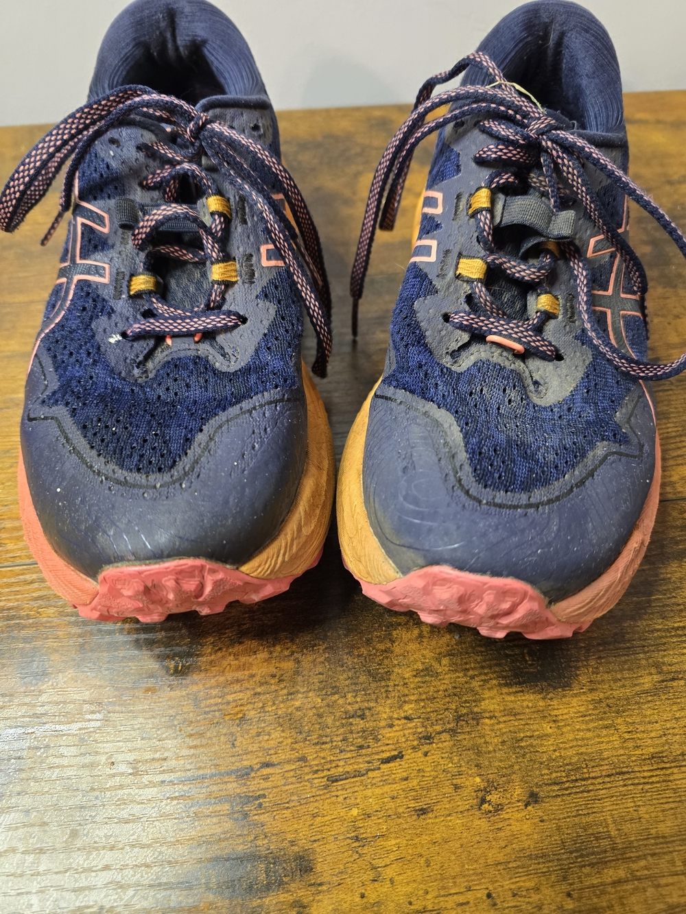​ASICS Trabuco Max 2 Women's Size 8 Trail Running Shoes Navy Orange 1012B426 - Picture 2 of 8